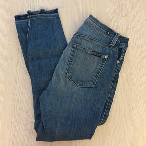 7 for all Mankind Gwenevere High Waist Ankle Skinny Jeans Size 24